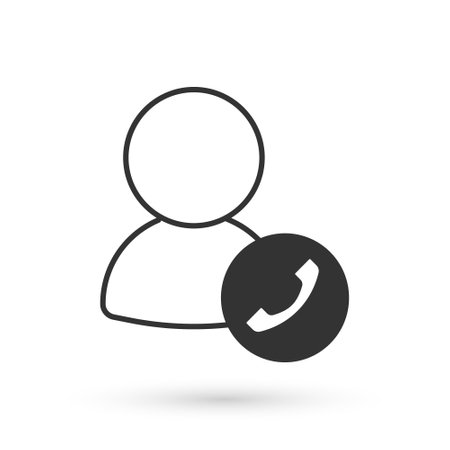 Grey Video chat conference icon isolated on white background. Online meeting work form home. Remote project management. Vectorのイラスト素材