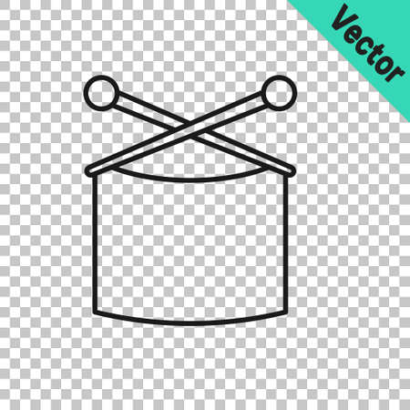 Black line Knitting needles icon isolated on transparent background. Label for hand made, knitting or tailor shop. Vectorのイラスト素材