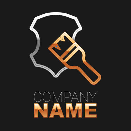 Line Leather icon isolated on black background. Colorful outline concept. Vectorのイラスト素材