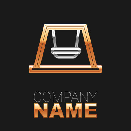 Line Ferris wheel icon isolated on black background. Amusement park. Childrens entertainment playground, recreation park. Colorful outline concept. Vectorのイラスト素材