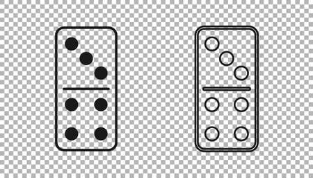 Black Domino icon isolated on transparent background. Vectorのイラスト素材