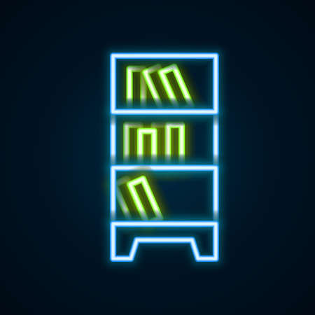 Glowing neon line Lamp hanging icon isolated on black background. Ceiling lamp light bulb. Colorful outline concept. Vectorのイラスト素材