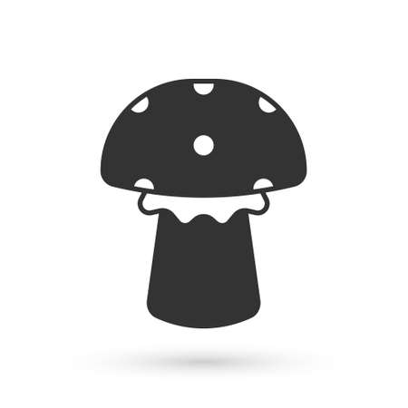 Grey Mushroom icon isolated on white background. Vectorのイラスト素材
