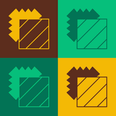 Pop art Layers clothing textile icon isolated on color background. Element of fabric features. Vectorのイラスト素材