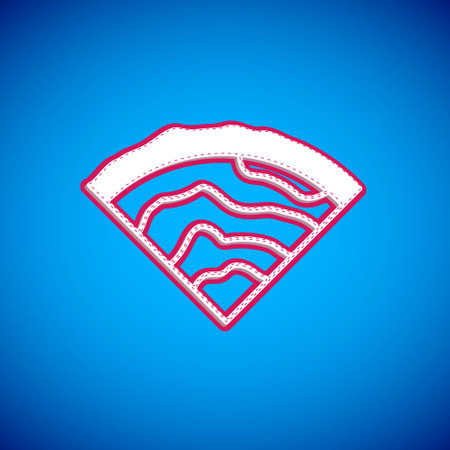 White Wooden beam icon isolated on blue background. Lumber beam plank. Vectorのイラスト素材