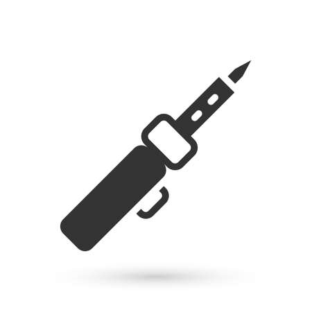 Grey Soldering iron icon isolated on white background. Vectorのイラスト素材