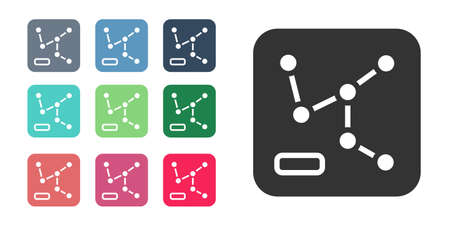 Black Railway map icon isolated on white background. Set icons colorful. Vectorのイラスト素材