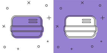 Set Credit card icon isolated on white and purple background. Online payment. Cash withdrawal. Financial operations. Shopping sign. Vectorのイラスト素材