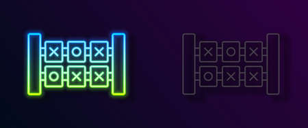 Glowing neon line Education logic game for preschool kids icon isolated on black background. Kids activity sheet. Count the number of cubes. Vectorのイラスト素材