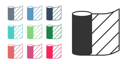 Black Wallpaper icon isolated on white background. Set icons colorful. Vectorのイラスト素材