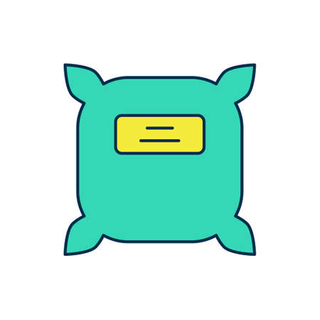 Filled outline Pack full of seeds of a specific plant icon isolated on white background. Vectorのイラスト素材