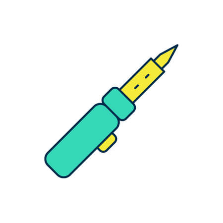 Filled outline Soldering iron icon isolated on white background. Vectorのイラスト素材