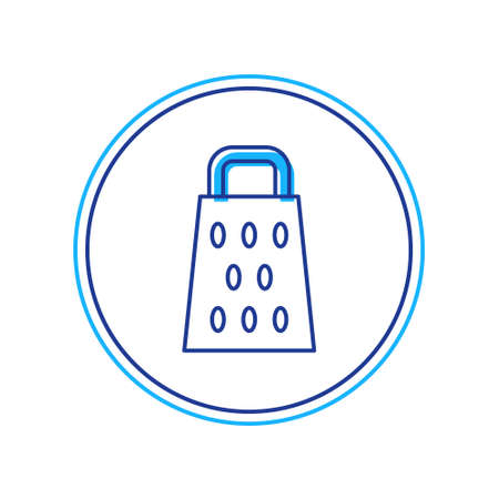 Filled outline Grater icon isolated on white background. Kitchen symbol. Cooking utensil. Cutlery sign. Vectorのイラスト素材
