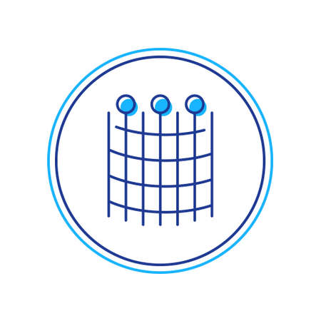 Filled outline Fishing net pattern icon isolated on white background. Fishing tackle. Vectorのイラスト素材