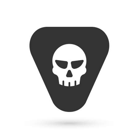 Grey Guitar pick icon isolated on white background. Musical instrument. Vectorのイラスト素材