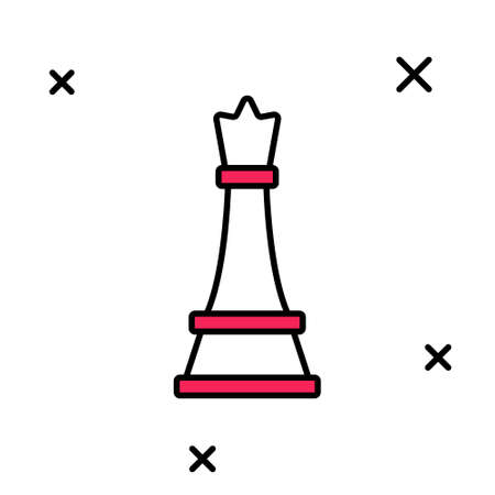 Filled outline Chess icon isolated on white background. Business strategy. Game, management, finance. Vectorのイラスト素材