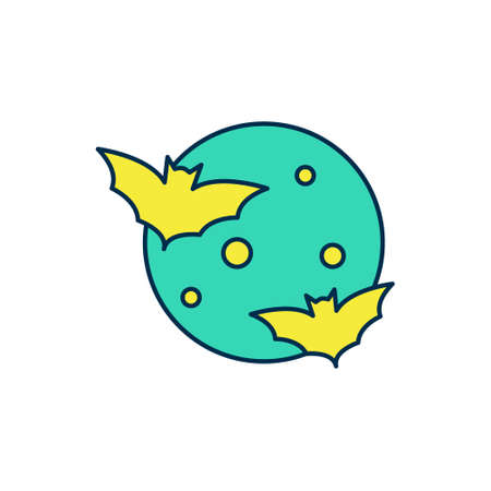 Filled outline Moon and stars icon isolated on white background. Cloudy night sign. Sleep dreams symbol. Full moon. Night or bed time sign. Vectorのイラスト素材