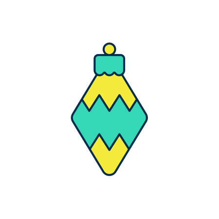 Filled outline Christmas toy icon isolated on white background. Merry Christmas and Happy New Year. Vectorのイラスト素材