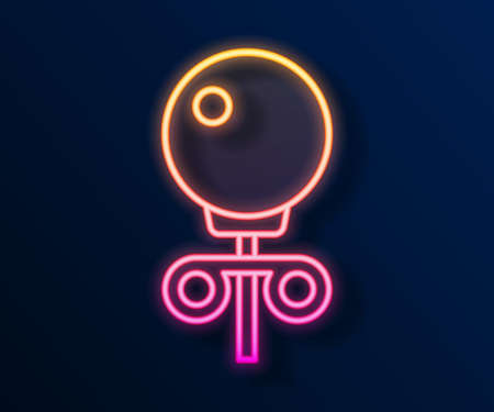 Glowing neon line Stud earrings icon isolated on black background. Jewelry accessories. Vectorのイラスト素材