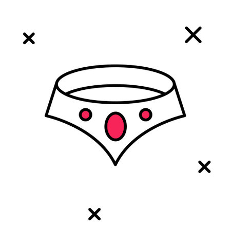 Filled outline Necklace icon isolated on white background. Vectorのイラスト素材