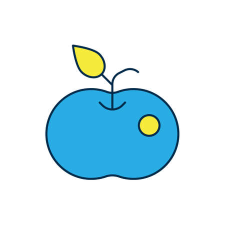 Filled outline Poison apple icon isolated on white background. Poisoned witch apple. Vectorのイラスト素材