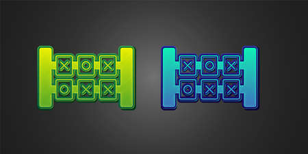 Green and blue Education logic game for preschool kids icon isolated on black background. Kids activity sheet. Count the number of cubes. Vectorのイラスト素材