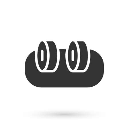 Grey Sushi icon isolated on white background. Traditional Japanese food. Vectorのイラスト素材