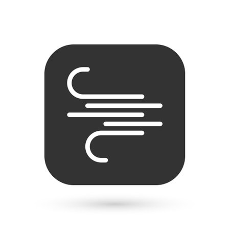 Grey Wind icon isolated on white background. Windy weather. Vectorのイラスト素材