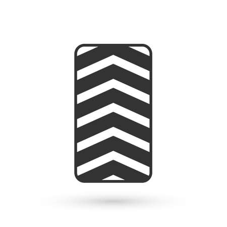 Grey Car tire wheel icon isolated on white background. Vectorのイラスト素材