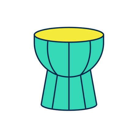 Filled outline African darbuka drum icon isolated on white background. Musical instrument. Vectorのイラスト素材