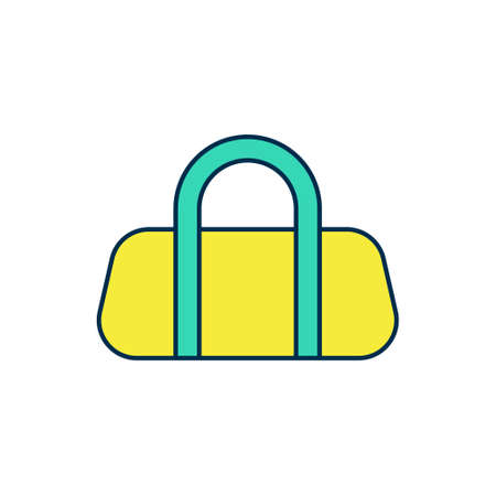 Filled outline Sport bag icon isolated on white background. Vectorのイラスト素材