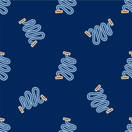 Line Racing track icon isolated seamless pattern on blue background. Vector