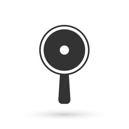 Grey Frying pan icon isolated on white background. Fry or roast food symbol. Vectorのイラスト素材