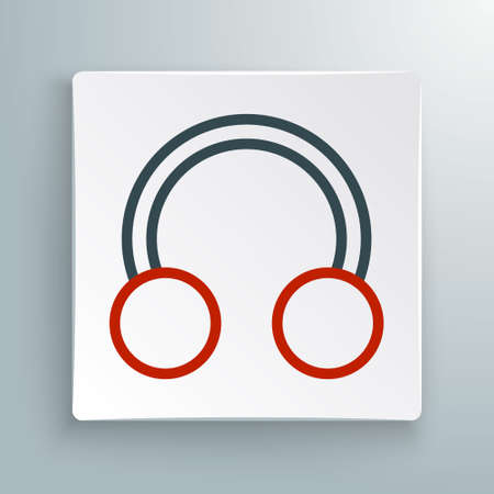 Line Piercing icon isolated on white background. Colorful outline concept. Vectorのイラスト素材