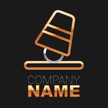 Line Game thimbles icon isolated on black background. Ball and glass. Chance and fortune concept. Colorful outline concept. Vectorのイラスト素材