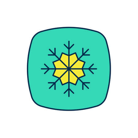 Filled outline Snowflake icon isolated on white background. Merry Christmas and Happy New Year. Vectorのイラスト素材