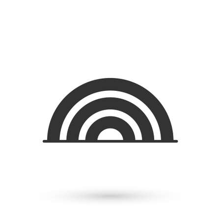 Grey Rainbow icon isolated on white background. Happy Saint Patricks day. National Irish holiday. Vectorのイラスト素材