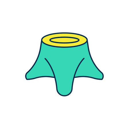 Filled outline Tree stump icon isolated on white background. Vectorのイラスト素材