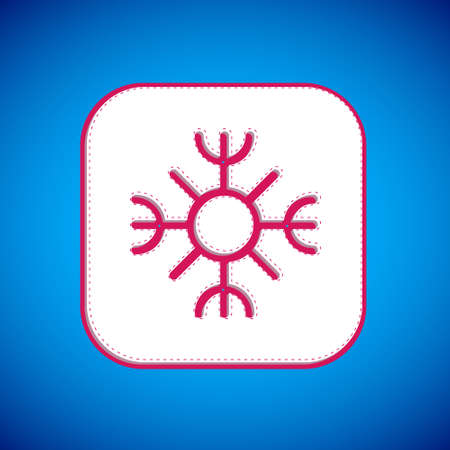 White Snowflake icon isolated on blue background. Vectorのイラスト素材