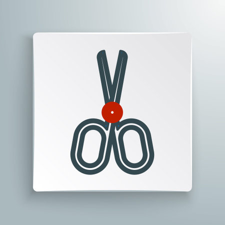 Line Scissors icon isolated on white background. Tailor symbol. Cutting tool sign. Colorful outline...