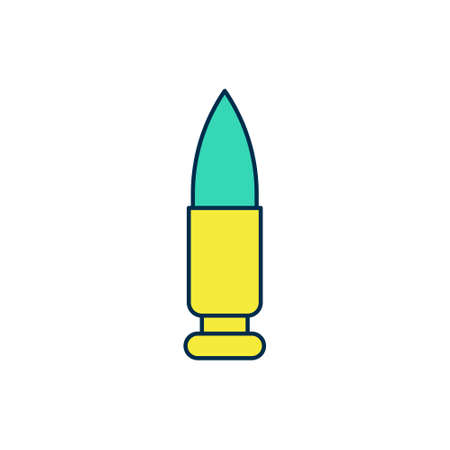 Filled outline Bullet icon isolated on white background. Vectorのイラスト素材