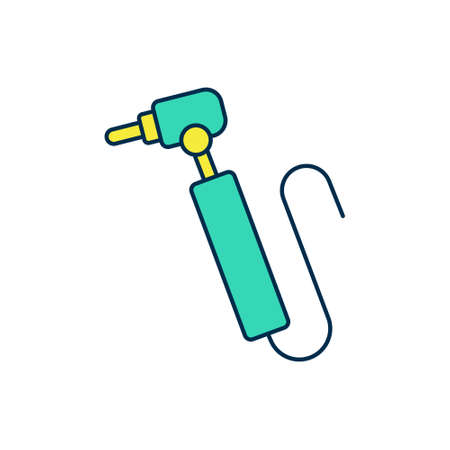 Filled outline Tooth drill icon isolated on white background. Dental handpiece for drilling and grinding tools. Vectorのイラスト素材