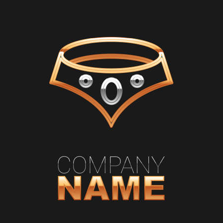 Line Necklace icon isolated on black background. Colorful outline concept. Vectorのイラスト素材