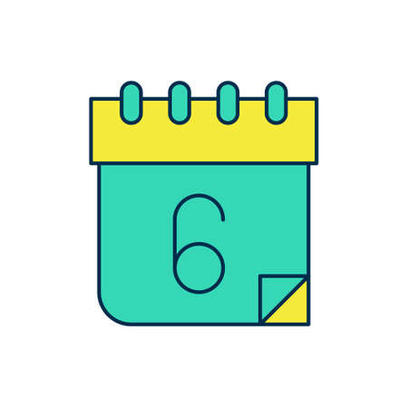 Filled outline Calendar icon isolated on white background. Event reminder symbol. Vectorのイラスト素材