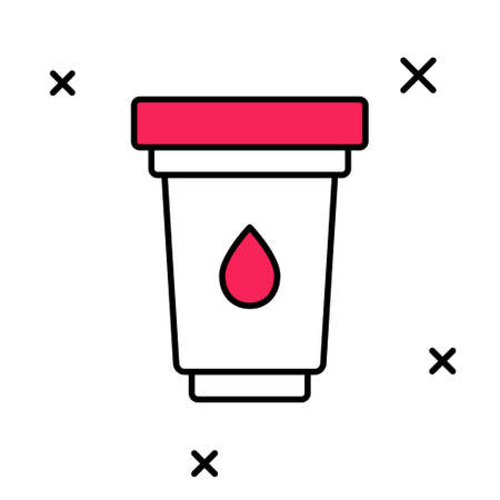 Filled outline Water filter cartridge icon isolated on white background. Vectorのイラスト素材
