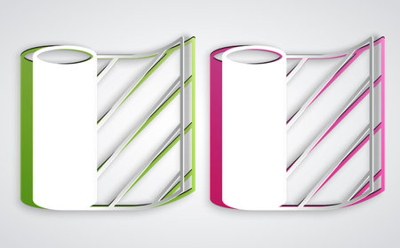 Paper cut Wallpaper icon isolated on grey background. Paper art style. Vectorのイラスト素材