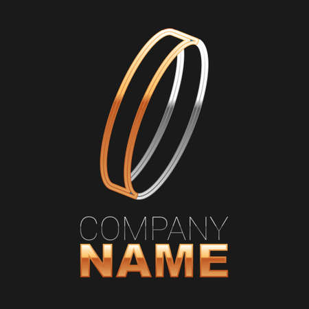 Line Wedding ring icon isolated on black background. Bride and groom jewelry sign. Marriage symbol. Diamond ring. Colorful outline concept. Vectorのイラスト素材