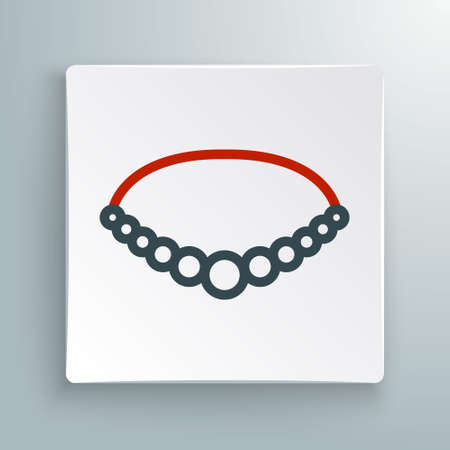 Line Pearl necklace icon isolated on white background. Colorful outline concept. Vectorのイラスト素材
