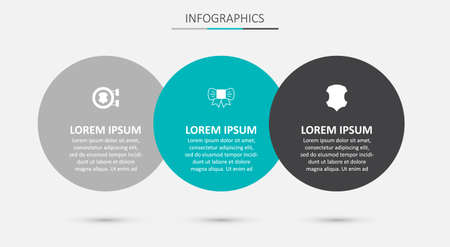 Set Gift bow, Leather and . Business infographic template. Vectorのイラスト素材