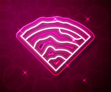 Glowing neon line Wooden beam icon isolated on red background. Lumber beam plank. Vectorのイラスト素材